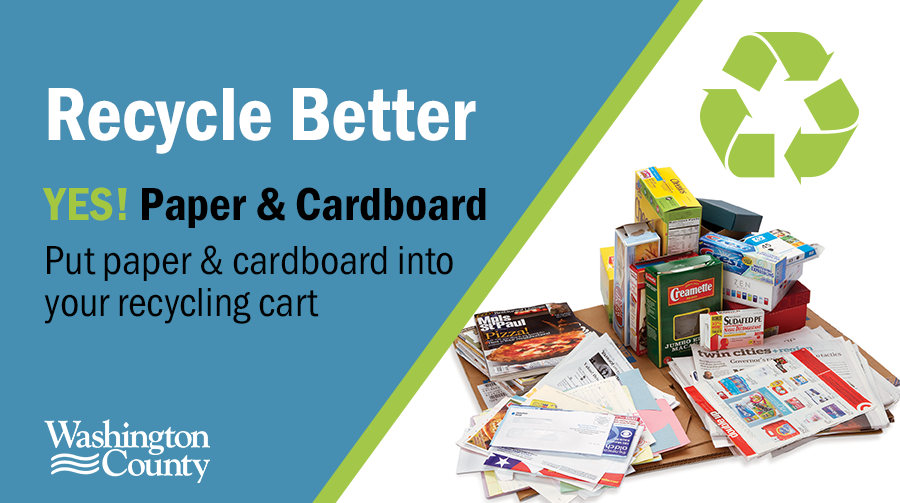Yes, paper can be put in your recycling cart. 