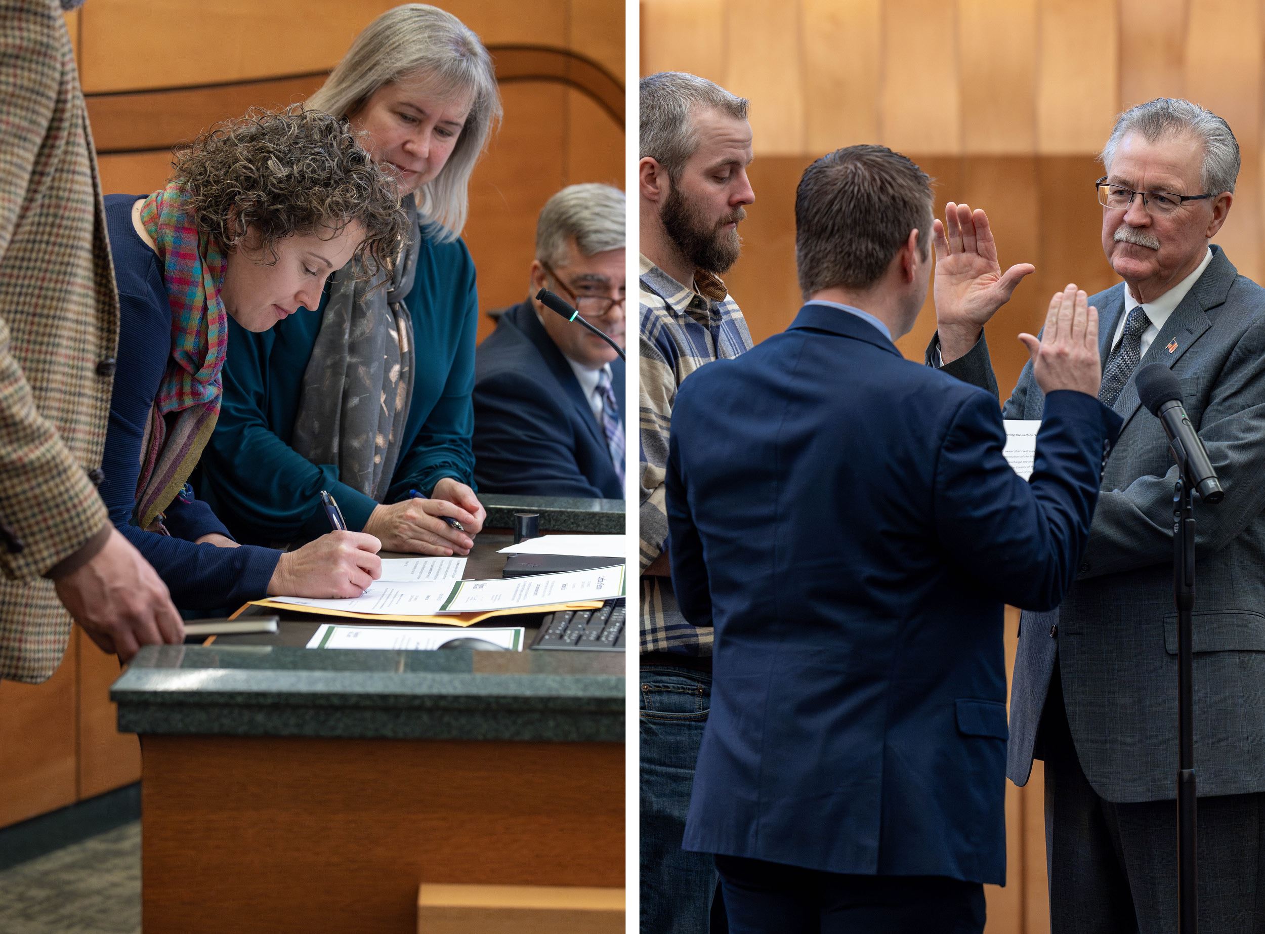 Commissioner Cox and Commissioner Miron Sworn In Oath Of Office