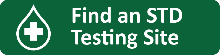 STD Testing Site Button with icon and text Opens in new window