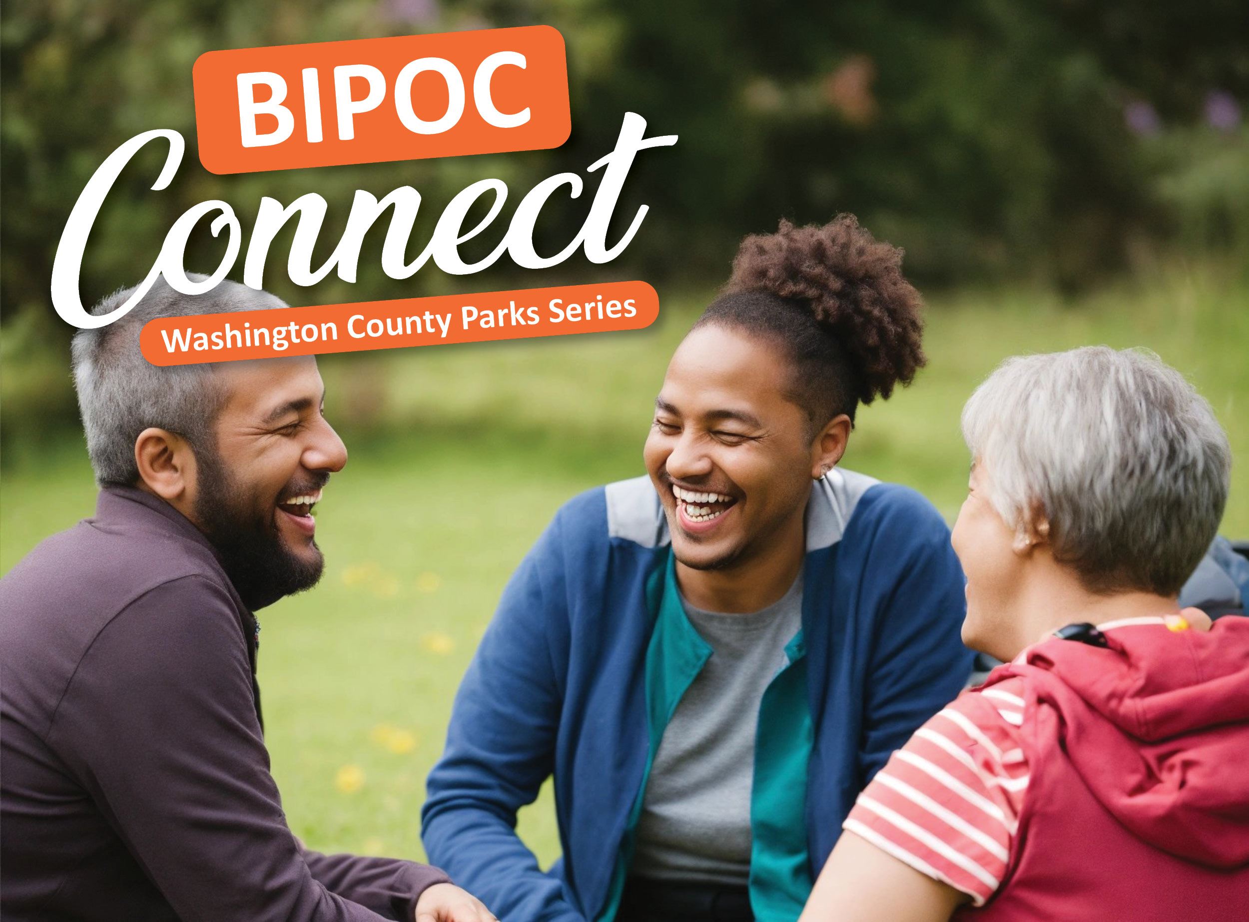 Four people of color and different genders standing together for a portrait in winter season