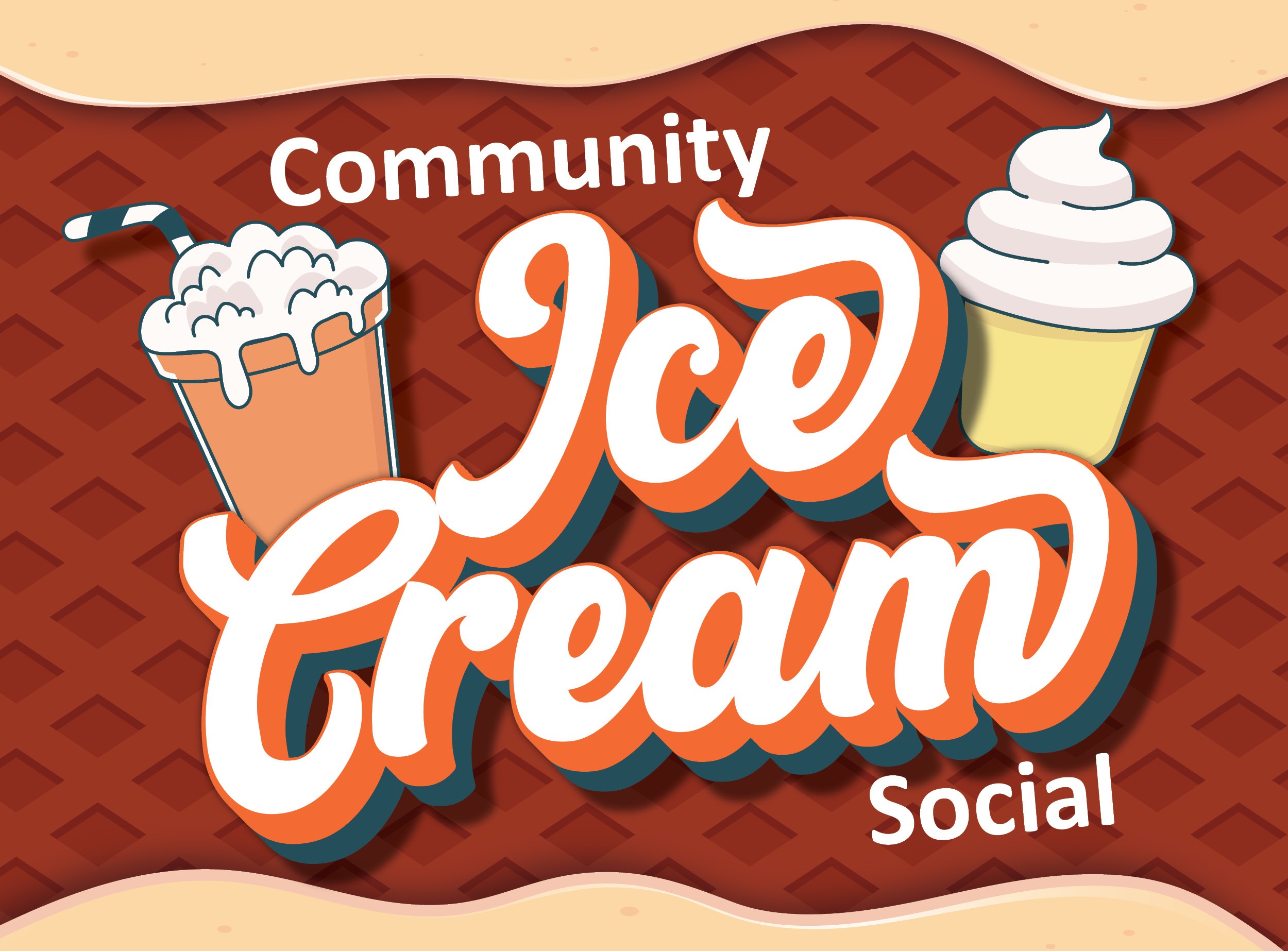 Community Ice Cream Social graphic banner