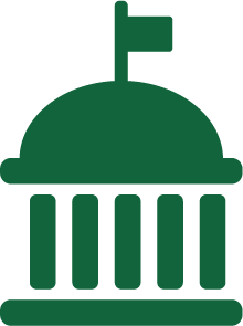 icon of a building with flag on top