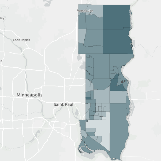 Map of Washington County